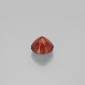 Andesina labradorita laranja natural 0,80ct, corte redondo, VVS-VS