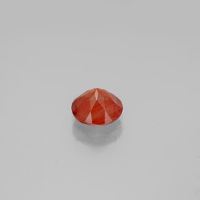 Andesina labradorita laranja natural 0,65ct, corte redondo, VS