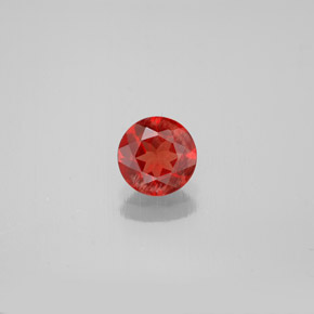 Andesina labradorita laranja natural 0,61ct, corte redondo, VS