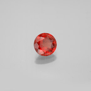 Andesina labradorita laranja natural 0,61ct, corte redondo, VS