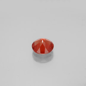 Andesina labradorita laranja natural 0,61ct, corte redondo, VS