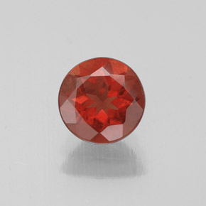 Andesina labradorita laranja natural 0,66ct, corte redondo, VVS-VS