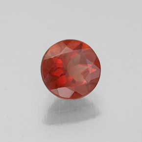 Andesina labradorita laranja natural 0,66ct, corte redondo, VVS-VS