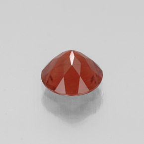 Andesina labradorita laranja natural 0,66ct, corte redondo, VVS-VS