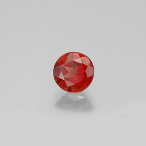 Andesina labradorita laranja natural 0,61ct, corte redondo, VVS-VS