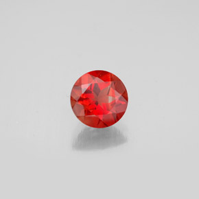 Andesina labradorita laranja natural 0,65ct, corte redondo, VS