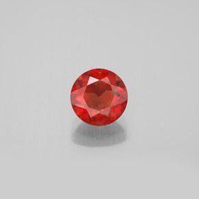 Andesina labradorita laranja natural 0,76ct, corte redondo, VS