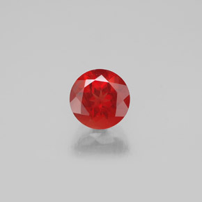 Andesina labradorita laranja natural 0,69ct, corte redondo, VVS-VS