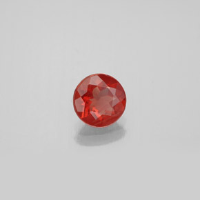 Andesina labradorita laranja natural 0,57ct, corte redondo, VS