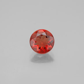 Andesina labradorita laranja natural 0,65ct, corte redondo, VS