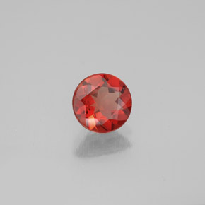 Andesina labradorita laranja natural 0,65ct, corte redondo, VS