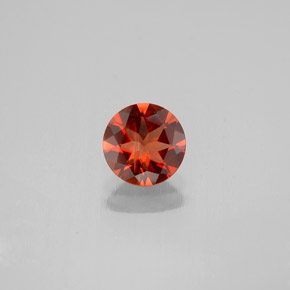 Andesina labradorita laranja natural 0,62ct, corte redondo, VS