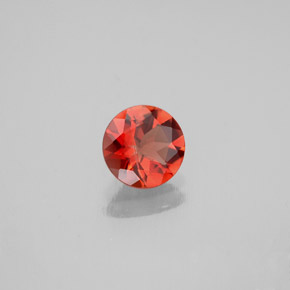 Andesina labradorita laranja natural 0,62ct, corte redondo, VS