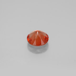 Andesina labradorita laranja natural 0,62ct, corte redondo, VS