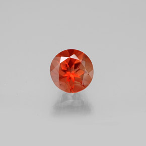 Andesina labradorita laranja natural 0,73ct, corte redondo, VS