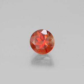 Andesina labradorita laranja natural 0,73ct, corte redondo, VS