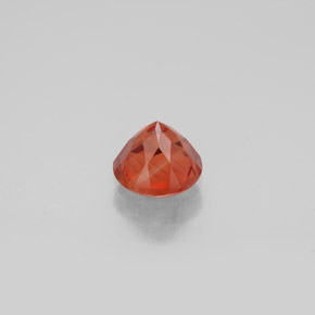 Andesina labradorita laranja natural 0,73ct, corte redondo, VS