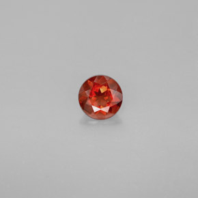 Andesina labradorita laranja natural 0,71ct, corte redondo, VS