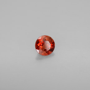 Andesina labradorita laranja natural 0,71ct, corte redondo, VS