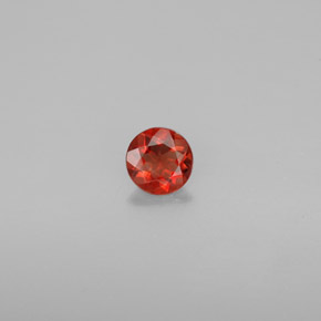Andesina labradorita laranja natural 0,54ct, corte redondo, VS