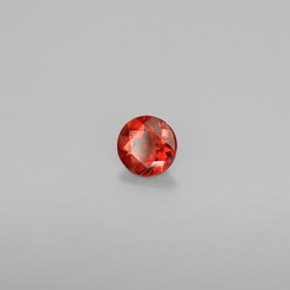 Andesina labradorita laranja natural 0,54ct, corte redondo, VS
