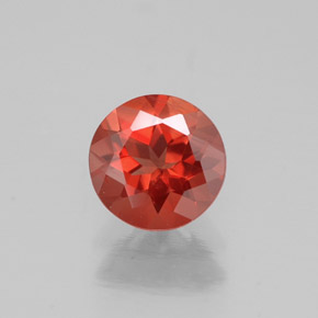 Andesina labradorita laranja natural 0,64ct, corte redondo, VS