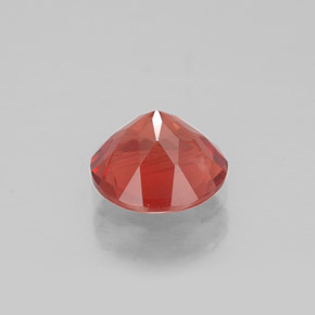 Andesina labradorita laranja natural 0,64ct, corte redondo, VS
