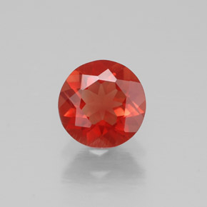 Andesina labradorita laranja natural 0,56ct, corte redondo, VVS-VS