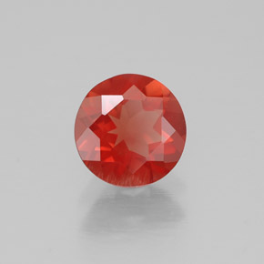 Andesina labradorita laranja natural 0,56ct, corte redondo, VVS-VS