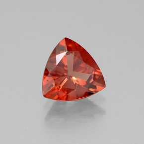 Andesina labradorita laranja natural 0,82ct, trillion, VVS-VS