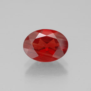Andesina labradorita vermelho natural 0,80ct, corte oval, VVS-VS