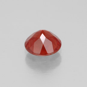 Andesina labradorita vermelho natural 0,60ct, corte redondo, VS