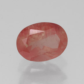 Andesina labradorita vermelho natural 1,30ct, transparente, transparente/translúcido
