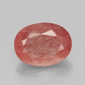 Andesina labradorita vermelho natural 1,22ct, transparente, transparente/translúcido