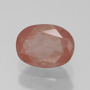 Andesina labradorita vermelho natural 1,37ct, transparente, transparente/translúcido