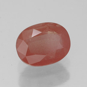 Labradorita andesina mel de laranja Natural 1.33ct, Corte Oval, Translúcido