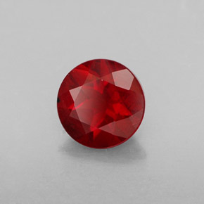 Andesina labradorita vermelho natural 0,63ct, corte redondo, VVS-VS