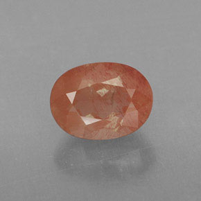 Andesina labradorita vermelho natural 1,14ct, transparente, transparente/translúcido