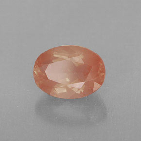 Labradorita andesina mel vermelho Natural 1.18ct, Transparente, Transparente/Translúcido