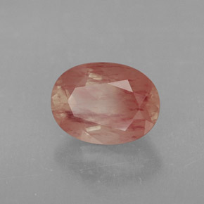 Labradorita andesina mel vermelho Natural 1.18ct, Transparente, Transparente/Translúcido