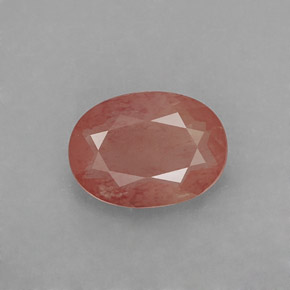 Andesina labradorita vermelho natural 0,82ct, transparente, transparente/translúcido