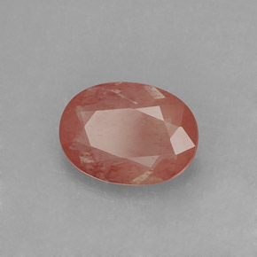 Andesina labradorita vermelho natural 0,82ct, transparente, transparente/translúcido