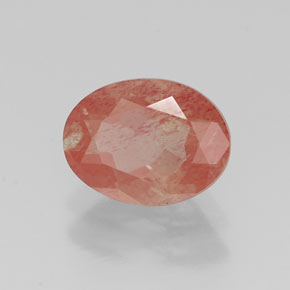 Andesina labradorita vermelho natural 1,17ct, corte oval, VS