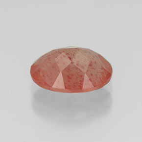 Andesina labradorita vermelho natural 1,17ct, corte oval, VS