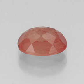Andesina labradorita vermelho natural 1,36ct, corte oval, VS