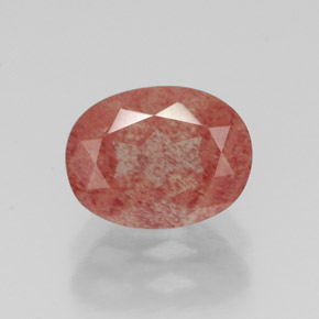 Andesina labradorita vermelho natural 1,33ct, corte oval, VS