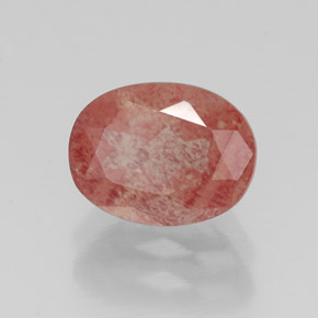 Andesina labradorita vermelho natural 1,33ct, corte oval, VS