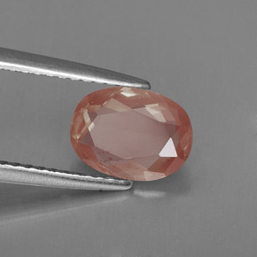 Andesina labradorita vermelho natural 1,07ct, corte oval, VVS-VS