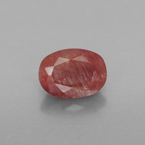 Andesina labradorita vermelho natural 0,90ct, transparente, transparente/translúcido