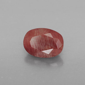 Andesina labradorita vermelho natural 0,90ct, transparente, transparente/translúcido